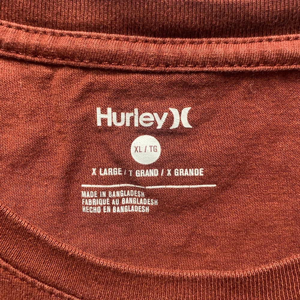 Hurley Graphic T-Shirt Mens XL Rust Orange Good Retro Sunset Wave Surf Tee - Picture 7 of 10
